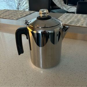Lagostina Coffee Maker - Stainless Steel with black handle